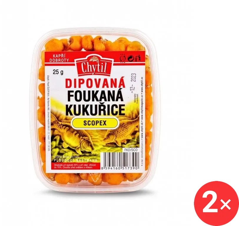 Chytil Dipovaná foukaná kukuřice 2 × 25 g Scopex