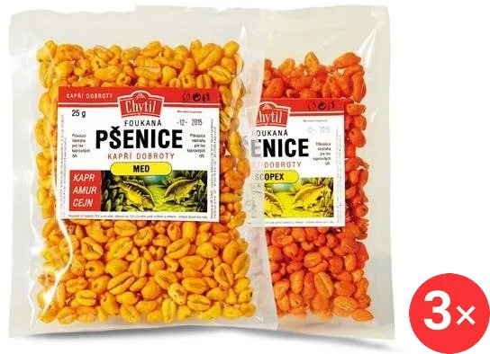 Chytil Foukaná pšenice 3 × 25 g Jahoda