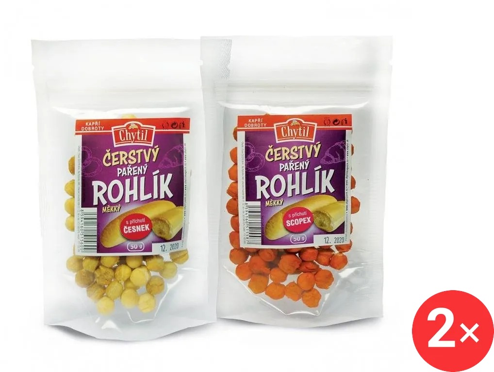 Chytil Pařený rohlík 2 × 50 g 10 mm Jahoda