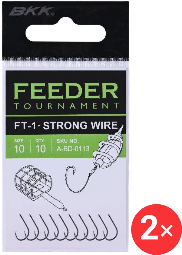 BKK Háček Feeder Tournament FT-1 Velikost 10 2 × 10 ks