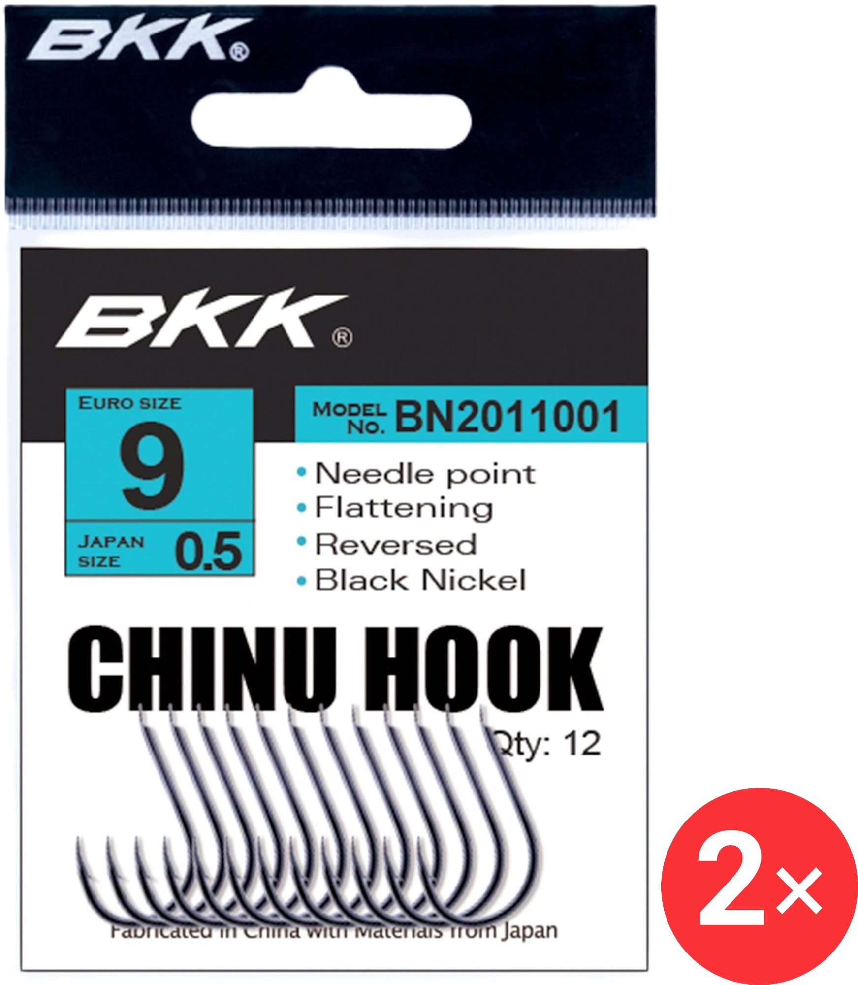 BKK Háček Chinu Diamond Velikost 11 2 × 12 ks