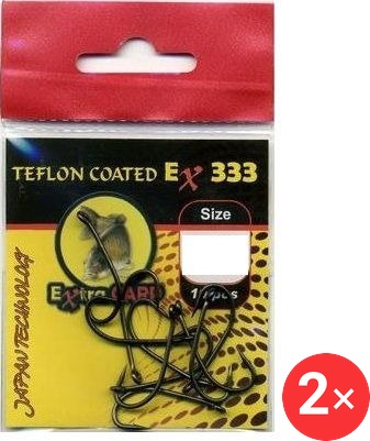 Extra Carp Teflon Hooks EX 333 Velikost 6 2 × 10 ks