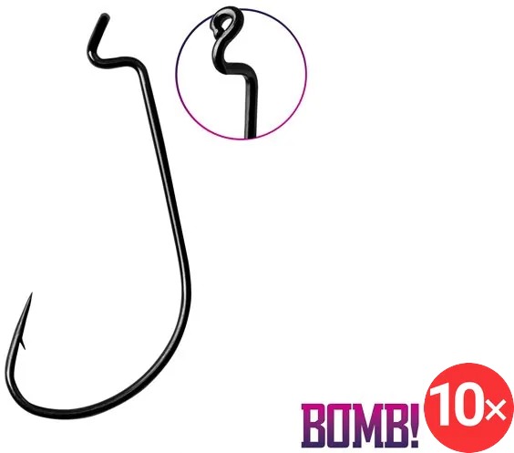 Delphin Háček BOMB! D-Shot Offs Worm Velikost 1/0 2 × 5 ks