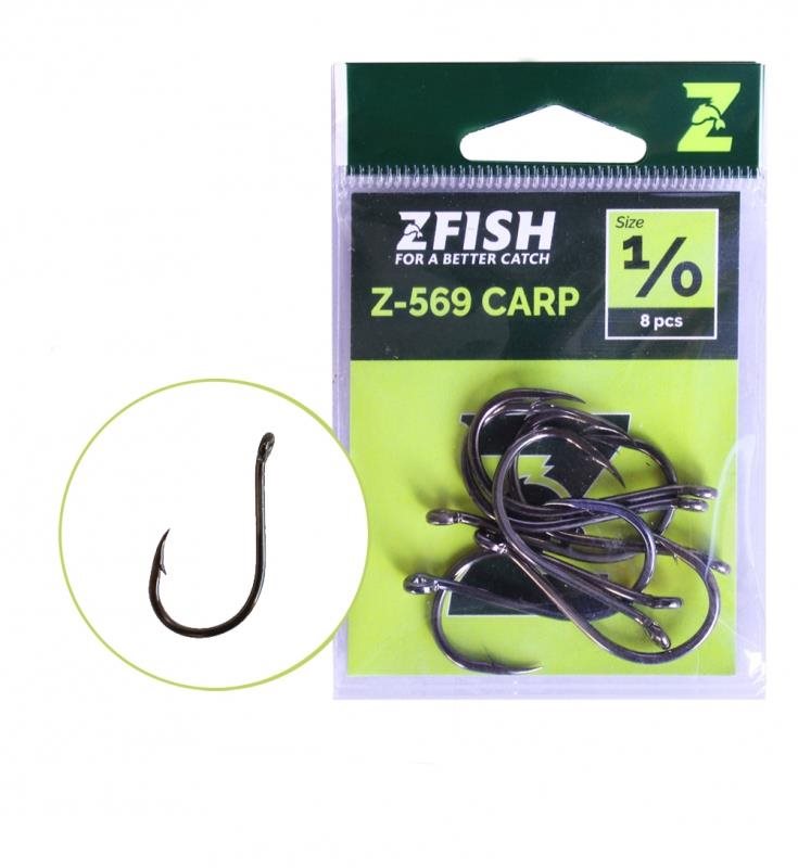 Zfish Carp Hooks Z-569 Velikost 6 3 × 10 ks