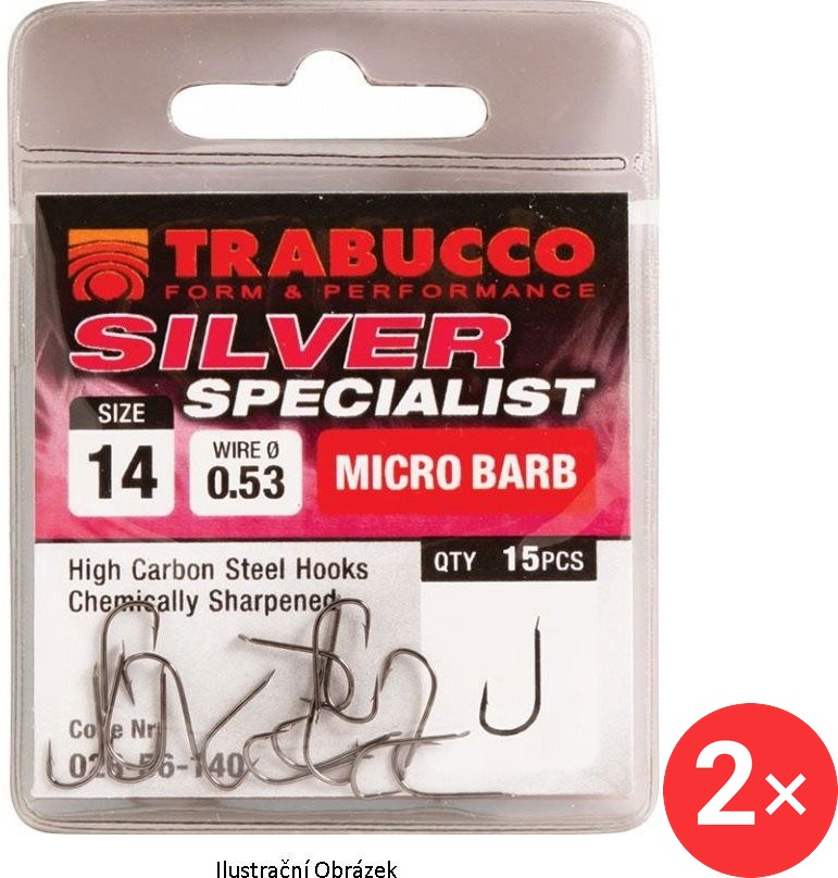 Trabucco Silver Specialist Velikost 10 2 × 15 ks