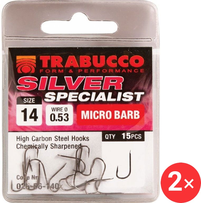 Trabucco Silver Specialist Velikost 14 2 × 15 ks
