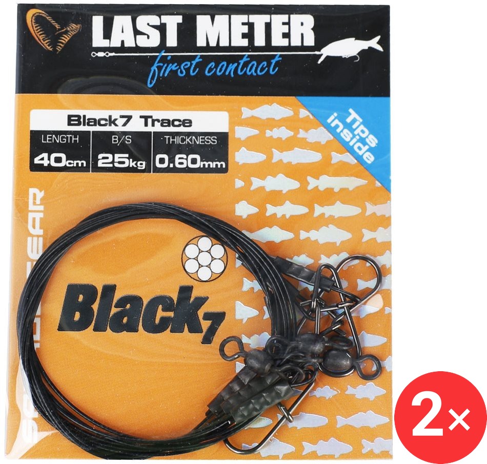 Savage Gear Black7 Trace 2 × 0,60 mm 25 kg 40 cm 3 ks