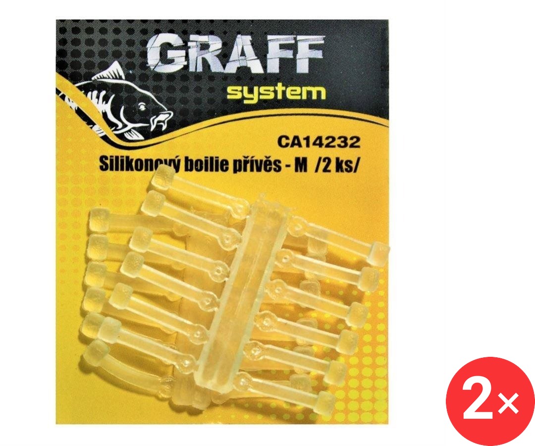 Graff Silikonový boilie přívěs M Transparentní 2 × 2 ks
