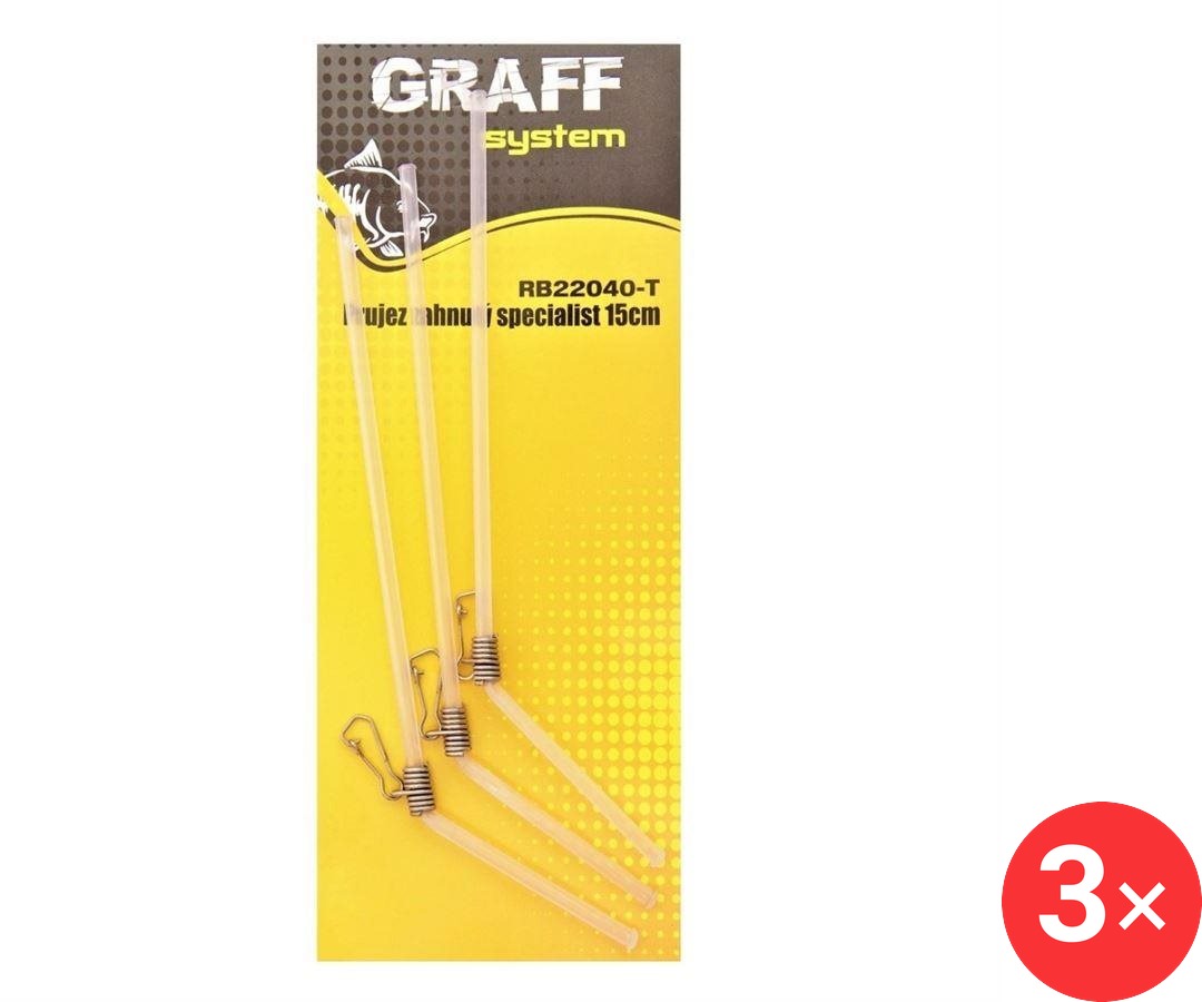 Graff Průjezd zahnutý Specialist 3 × 15 cm 3 ks Transparentní