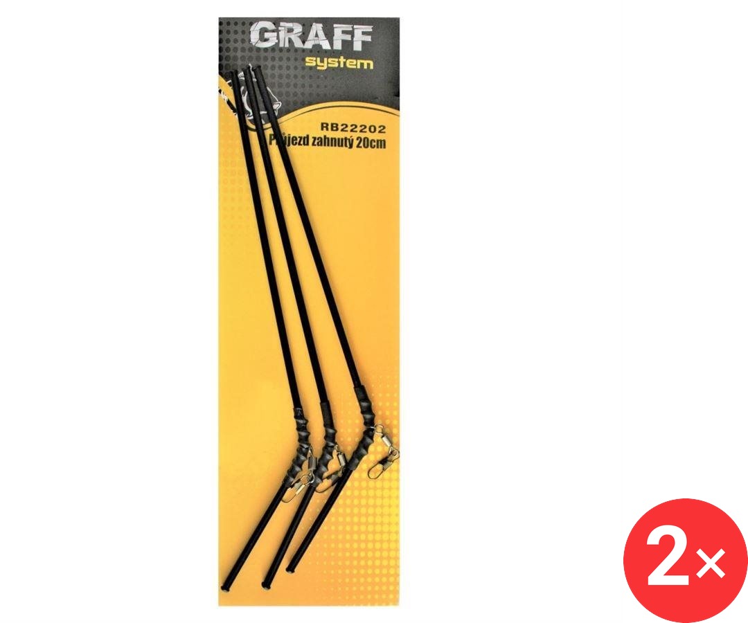 Graff Průjezd zahnutý 2 × 20 cm 3 ks Černý