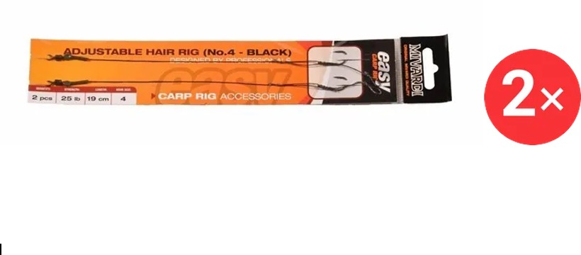Mivardi Classic Boilie Rig EASY with swivel 2 × Velikost 4 Černý