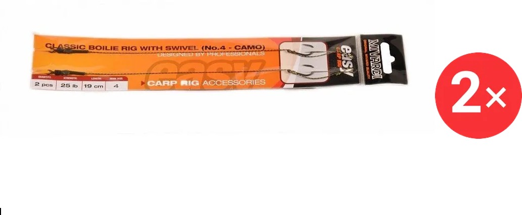 Mivardi Classic Boilie Rig EASY with swivel 2 × Velikost 1 Camo