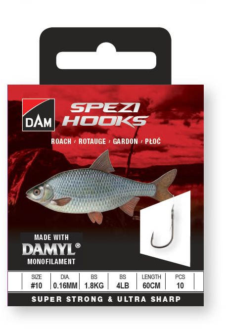 DAM Spezi Roach 2 × Velikost 12 0,14 mm 1,5 kg 3 lb 60 cm 10 ks