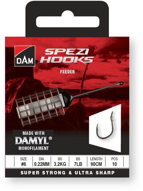 DAM Spezi Feeder 2 × Velikost 12 0,16 mm 1,8 kg 4 lb 90 cm 10 ks