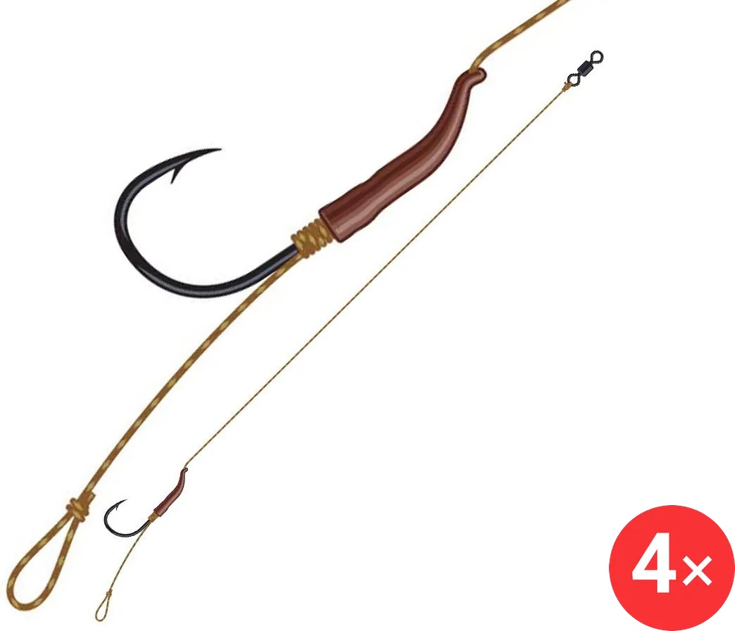 DAM Tactix Line Aligner Rig 2 × Velikost 4 20 lb 18 cm 2 ks