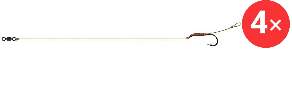 DAM Tactix Line Aligner Rig 2 × Velikost 8 20 lb 18 cm 2 ks