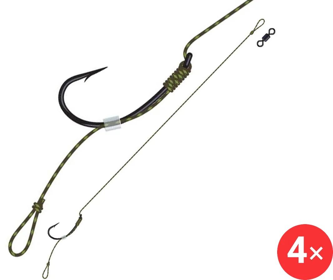 DAM Tactix Anti-Snag Rig 2 × Velikost 4 25 lb 16 cm 2 ks