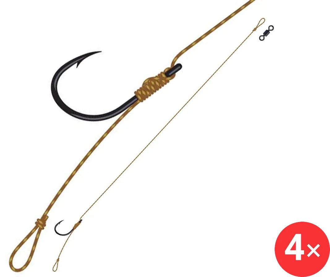 DAM Tactix Classic Rig 2 × Velikost 4 25 lb 20 cm 2 ks