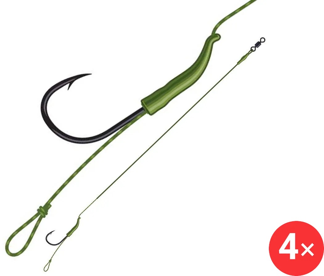 DAM Tactix Combi Rig 2 × Velikost 2 25 lb 20 cm 2 ks