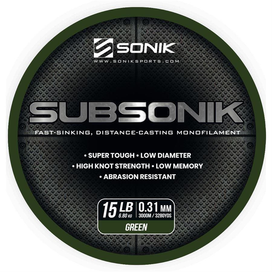 Sonik Subsonik Green 0,31mm 15lb 3000m