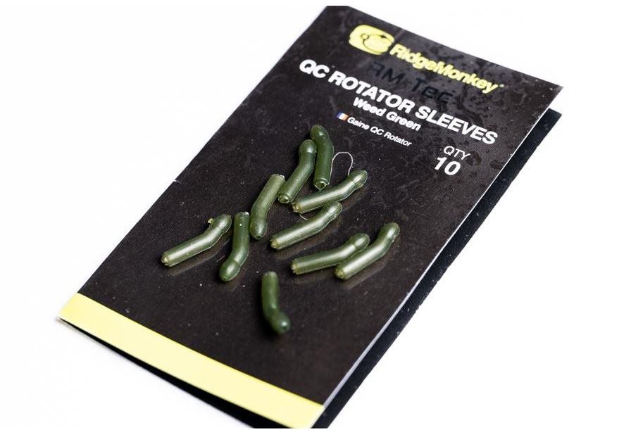 RidgeMonkey RM-Tec Quick Change Rotator Sleeves Weedy Green 10ks