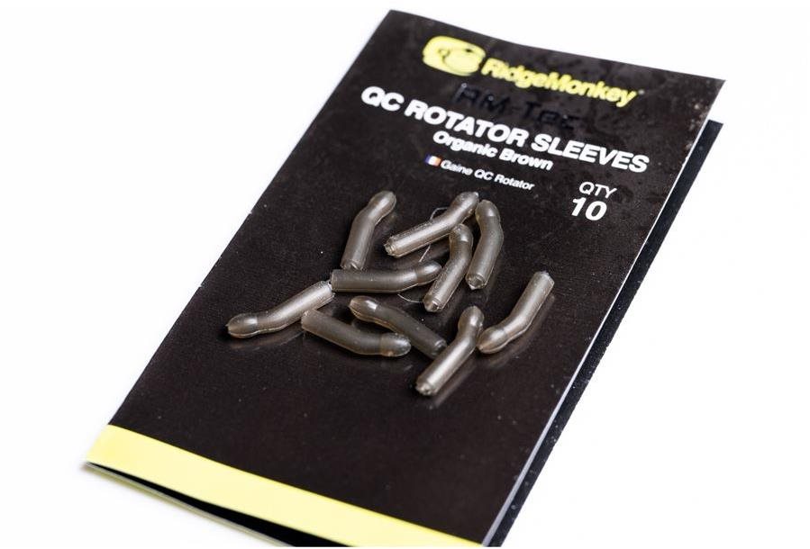 RidgeMonkey RM-Tec Quick Change Rotator Sleeves Organic Brown 10ks