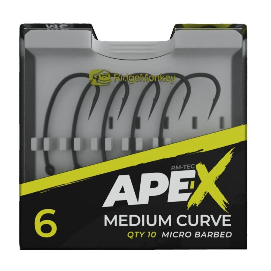 RidgeMonkey Ape-X Medium Curve Barbed Velikost 8 10ks