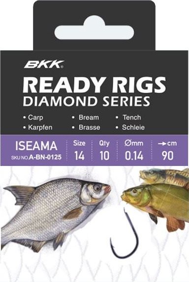 BKK Ready Rig Diamond Iseama GD Velikost 12 0,14mm 70cm 10ks