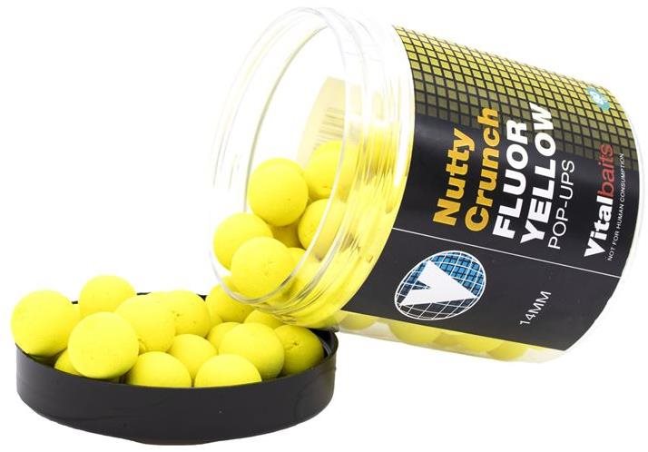 Vitalbaits Pop-Up Nutty Crunch Fluor Yellow 14mm 80g