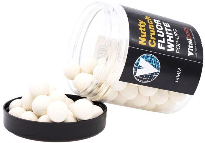 Vitalbaits Pop-Up Nutty Crunch Fluor White 18mm 80g
