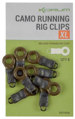 Korum Camo Running Rig Clips Small 8 ks