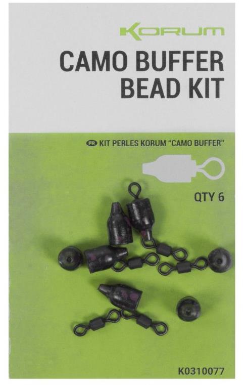 KORUM Zarážka Camo Buffer Bead Kit 6 ks