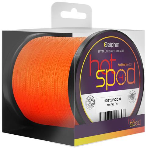 Delphin Šňůra HotSPOD 4 Oranžová 300m 0,14mm 9,1kg