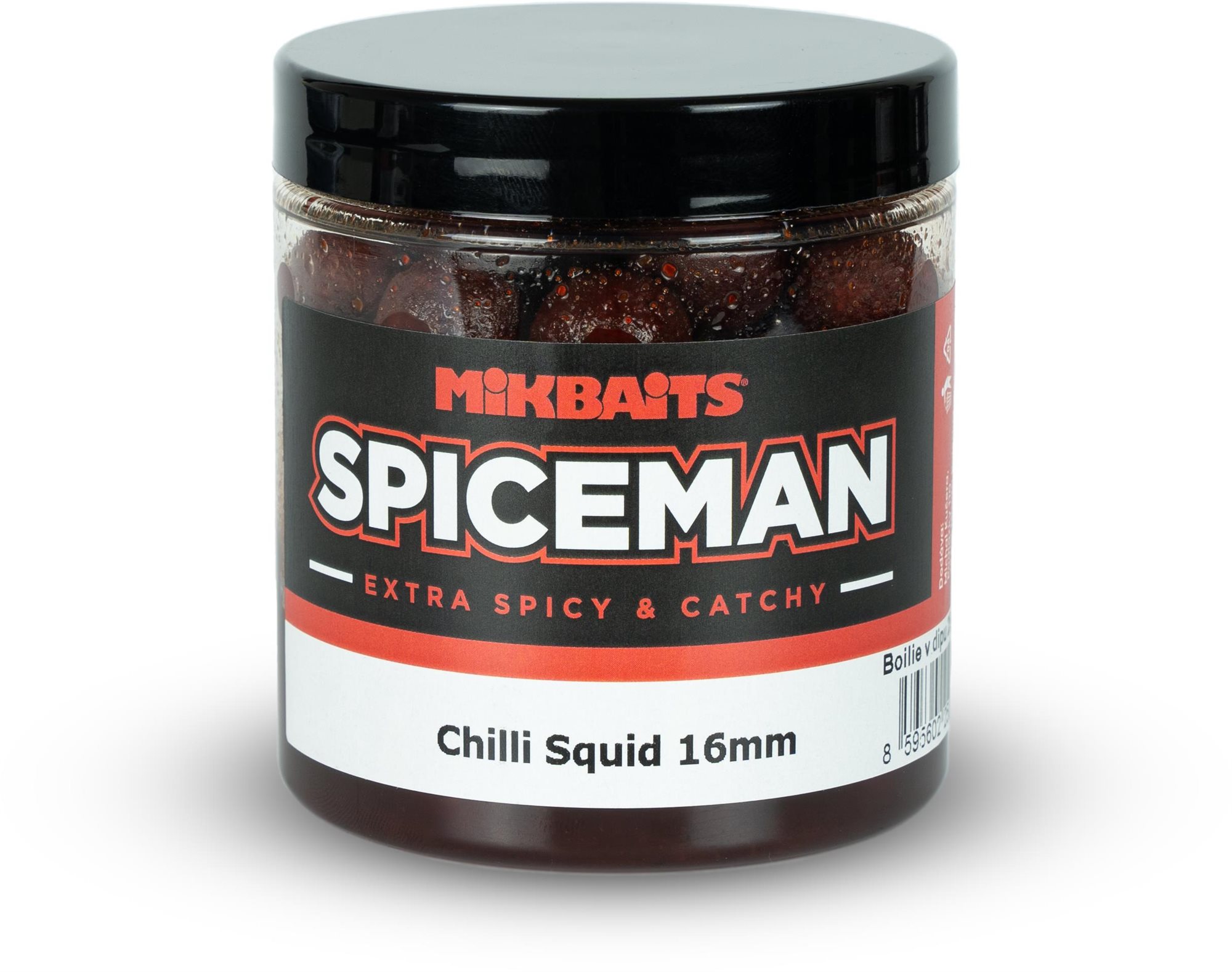 Mikbaits Boilies v dipu Spiceman Chilli Squid 250 ml 16 mm