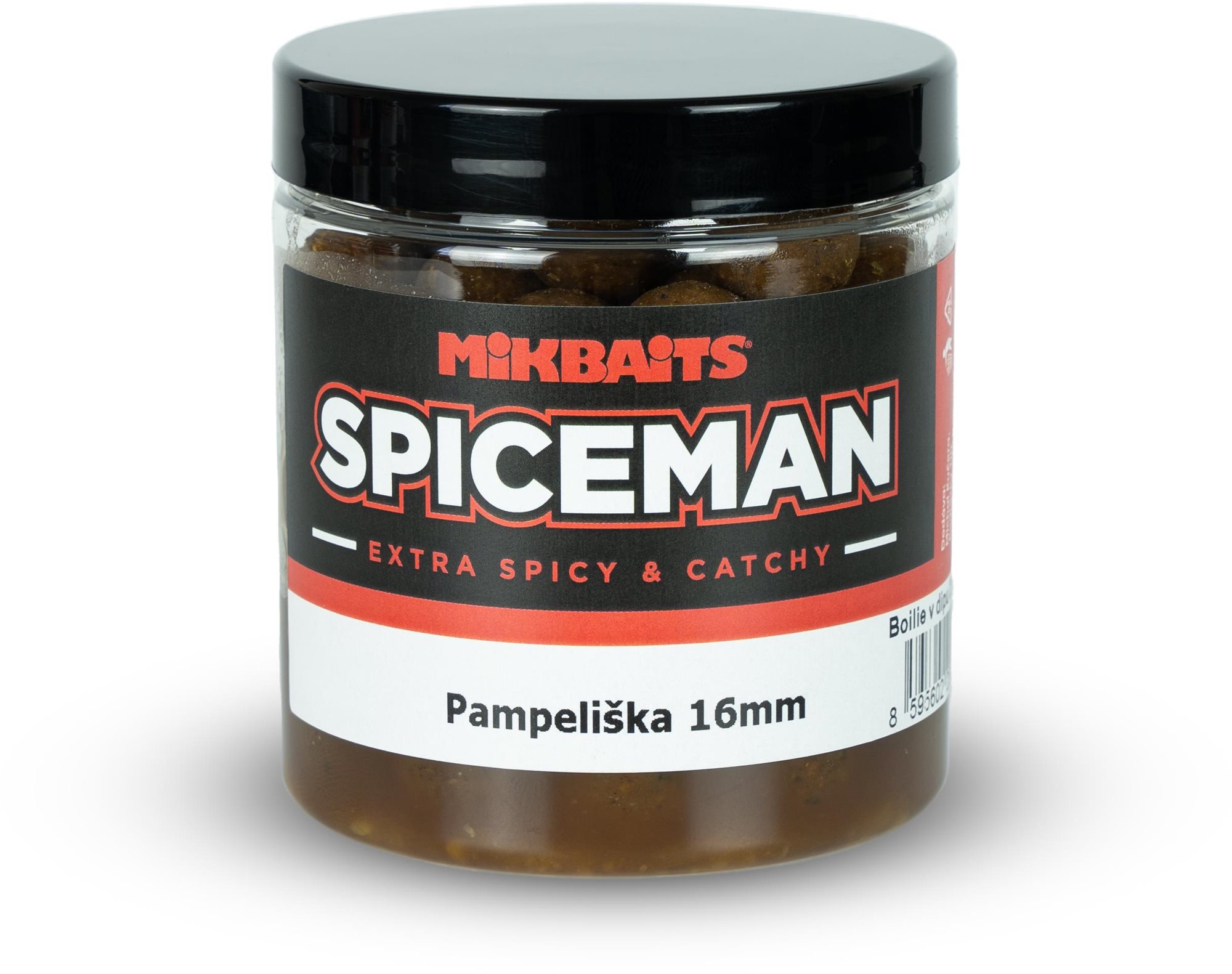 Mikbaits Boilies v dipu Spiceman Pampeliška 250 ml 16 mm