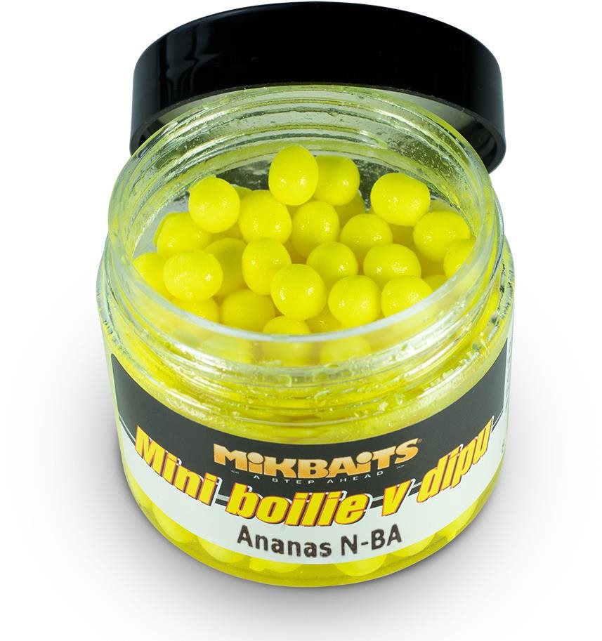 Mikbaits Mini boilies v dipu Ananas N-BA 50 ml