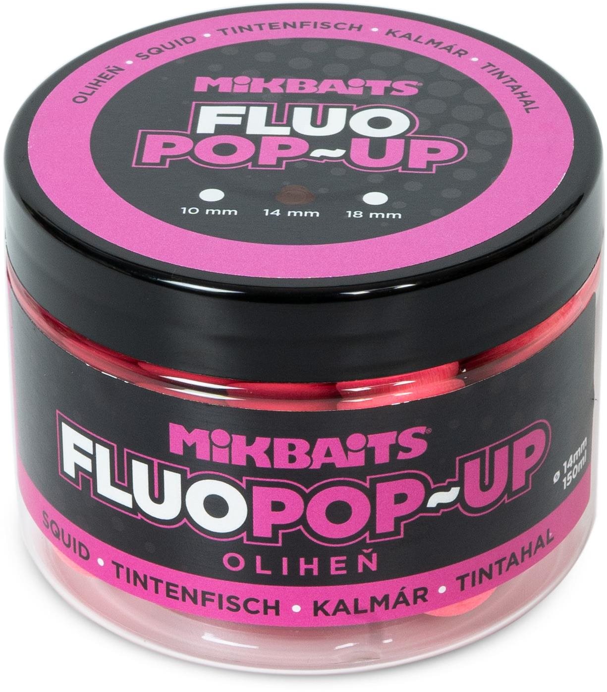 Mikbaits Plovoucí fluo boilie Oliheň 150 ml 14 mm