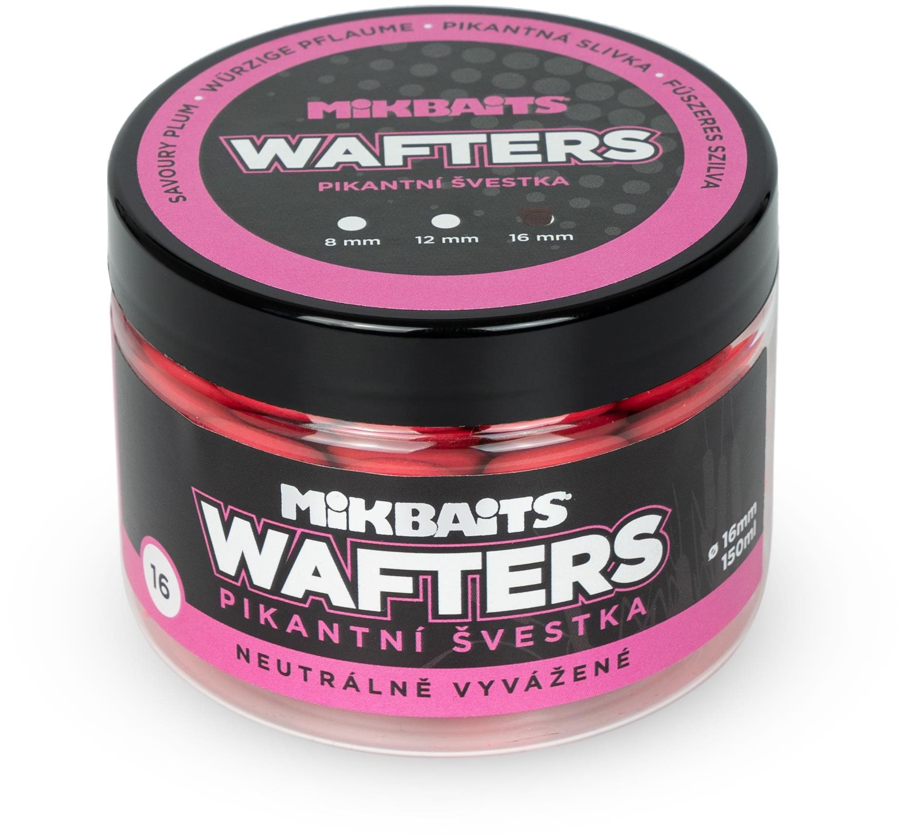 Mikbaits Wafters neutrálně vyvážené Pikantní švestka 150 ml 16 mm