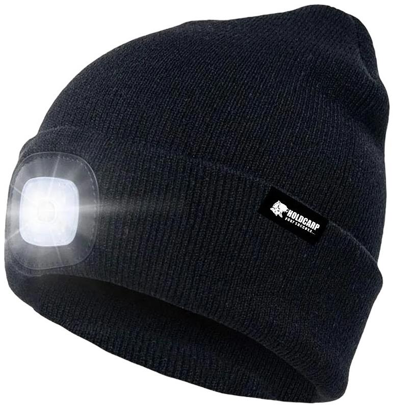Holdcarp LED Light USB Beanie Černá