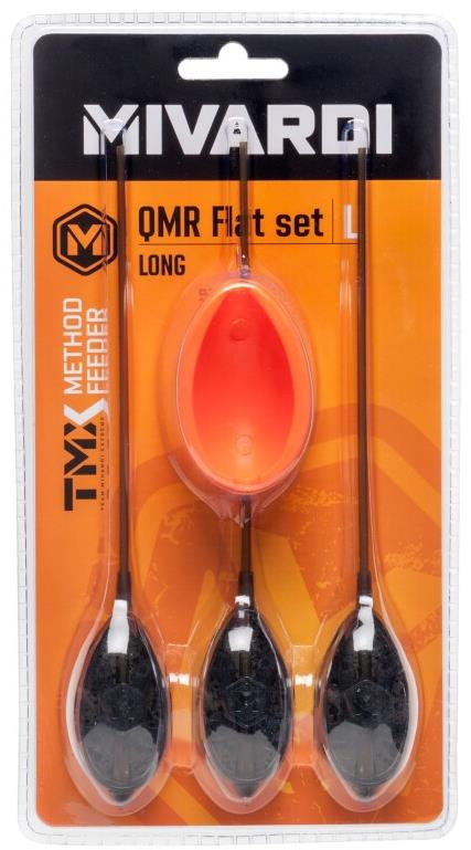 Mivardi sada krmítek Method Feeder set QMR Flat Long L (30 g + 40 g + 50 g + mould)