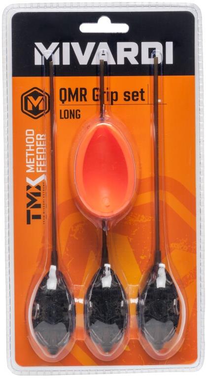 Mivardi sada krmítek Method Feeder set QMR Grip Long L (30 g + 40 g + 50 g + mould)