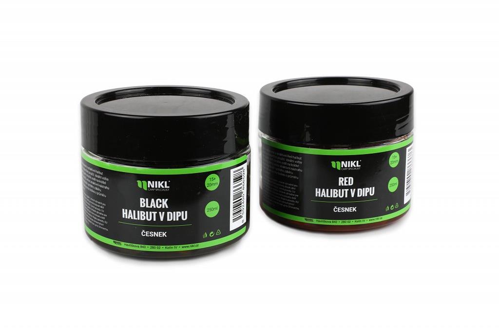 Nikl Pelety Black Halibut v dipu Gigantica, 250 g, 15+20 mm