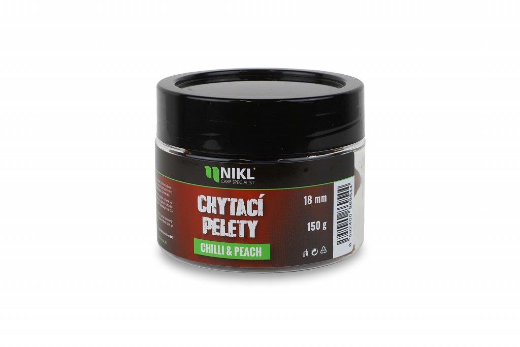 Nikl Chytací pelety Chilli & Peach, 150 g, 18 mm