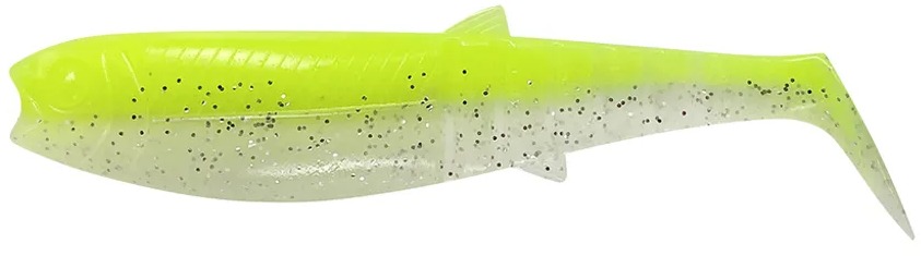 Savage Gear Cannibal Shad 8 cm, 5 g, Fluo Yellow Glow, 5 ks
