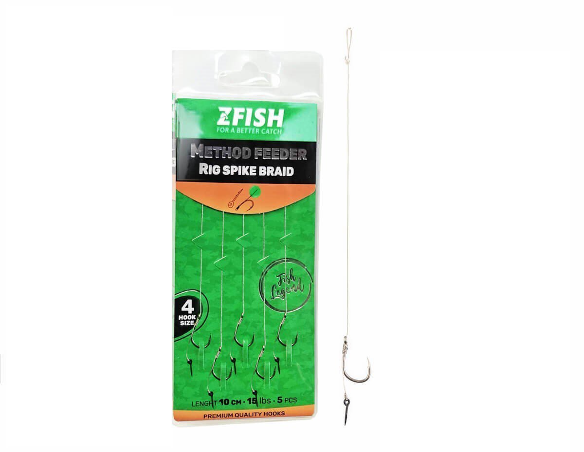 Zfish Návazec Method Feeder Rig Spike Braid Velikost 6 5 ks