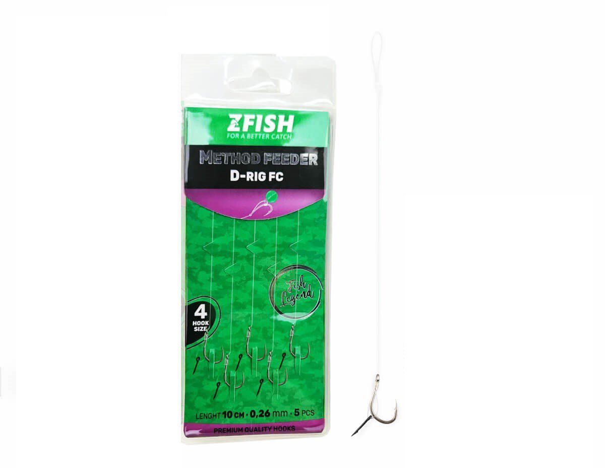 Zfish Návazec Method Feeder D-Rig Velikost 4 5 ks