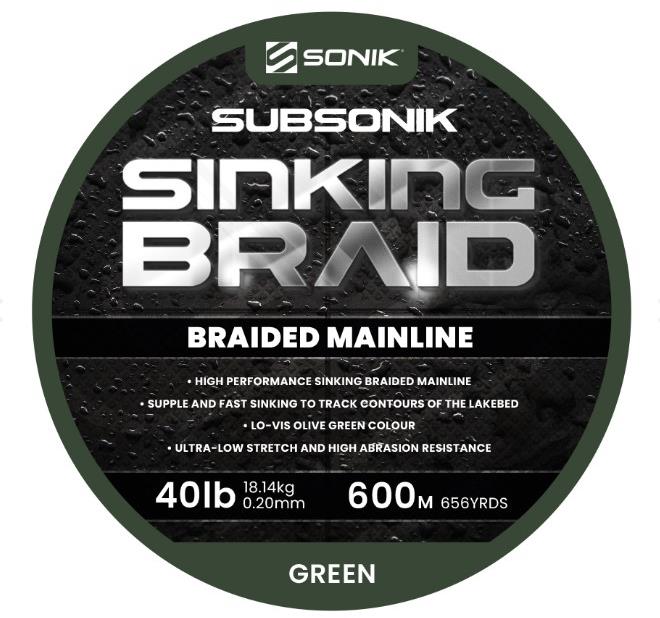 Sonik Subsonik Sinking Braid 600m 0,20mm 40lb