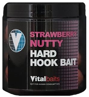 Vitalbaits Hard Hook Bait Strawberry Nutty 100 g 18 mm