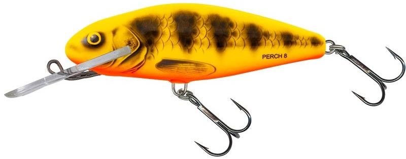 Salmo Wobler Perch Super Deep Runner 8 cm, 12 g Yellow Red Tiger