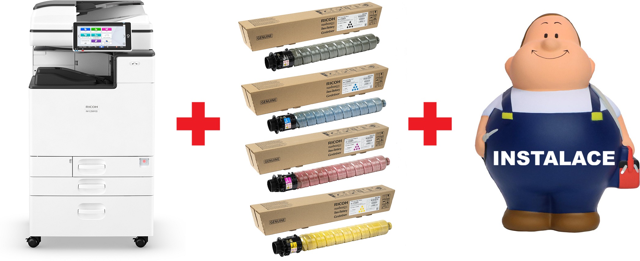 Ricoh IM C2501CE + podstavec 54 + sada tonerů + instalace